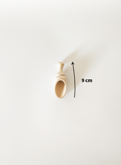 Pelle alimentaire en bois de hêtre arrondie 9 cm