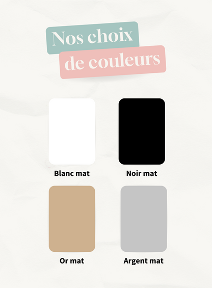 Choix couleurs étiquettes personnalisées